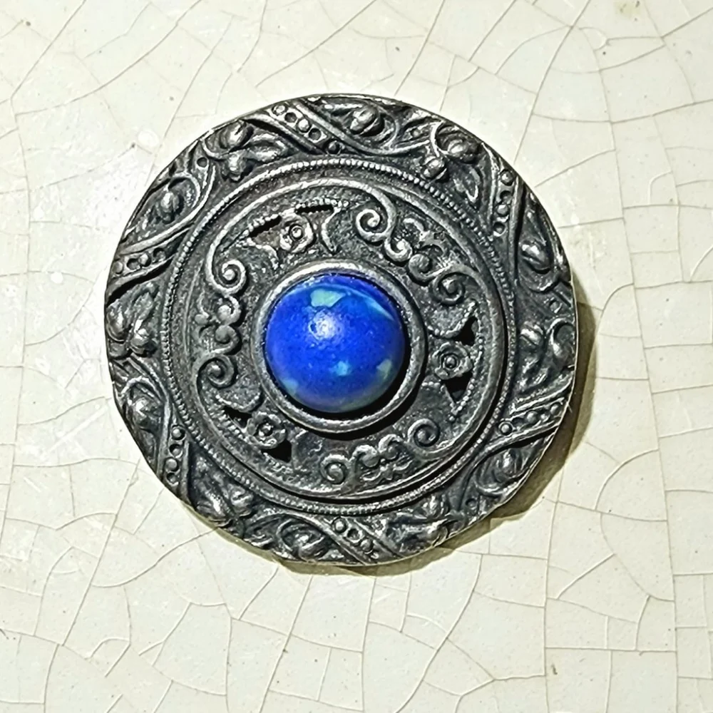 Vintage art Nouveau greek pin cover brooch sigma tau fraternity Gamma 1920s